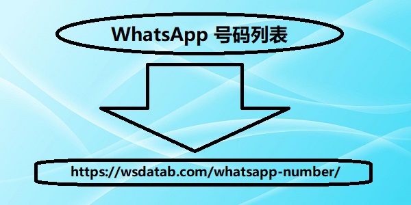 WhatsApp 号码列表