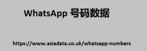 WhatsApp 号码数据